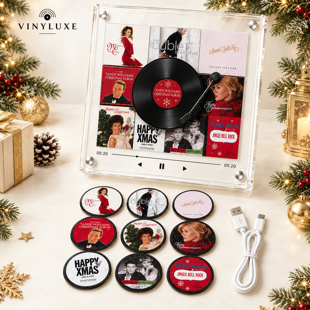 Vinyluxe™ Aesthetic Vinyl Record Display Stand